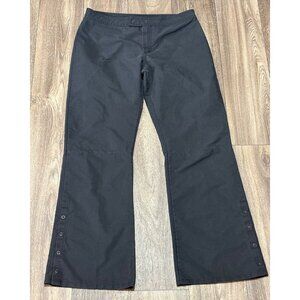GAP KHAKI Black Women's Size 10 Flare-Leg Pants With Snap Hem Details
